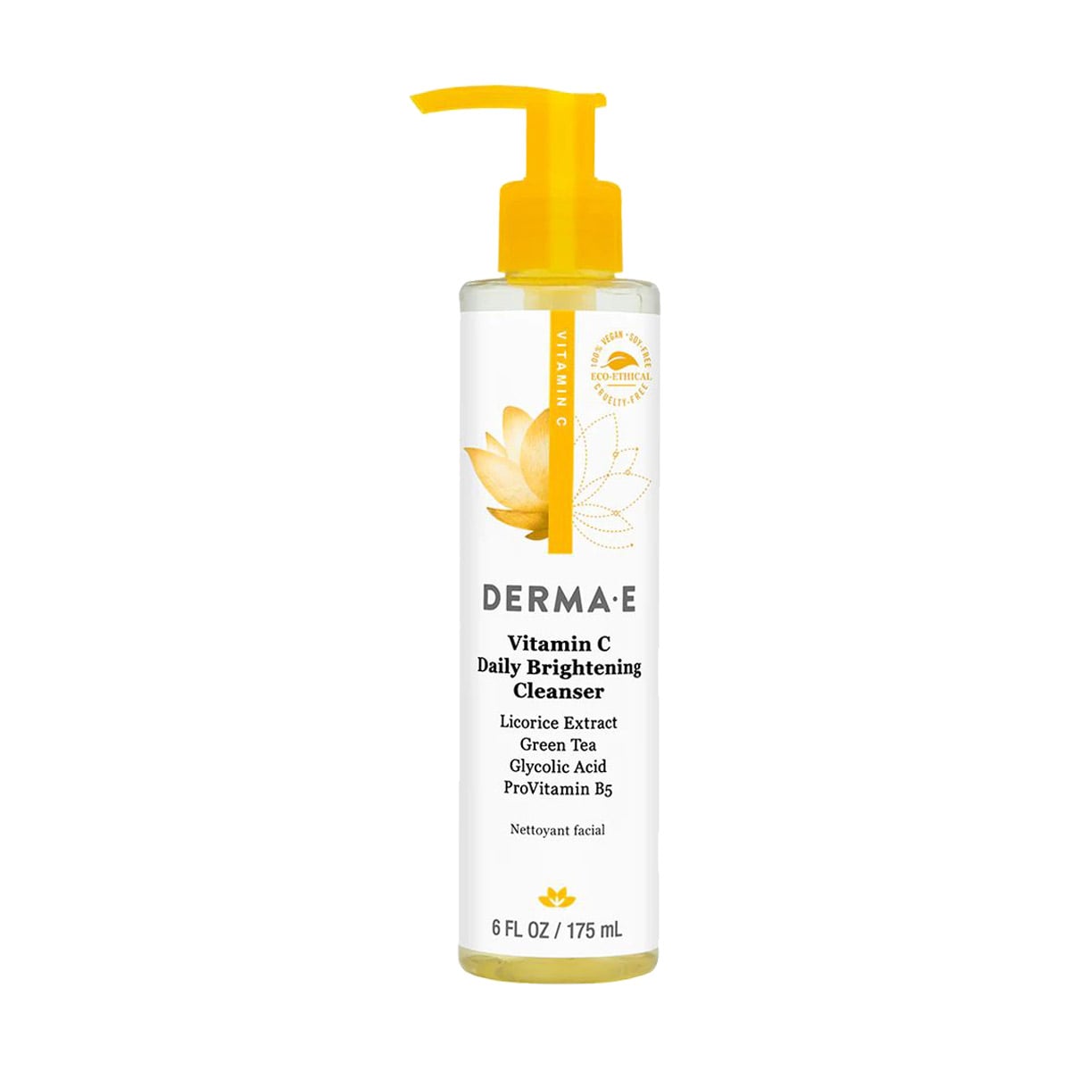 Освітлювальний засіб для вмивання Derma E Daily Brightening Cleanser Vitamin C, 175 мл